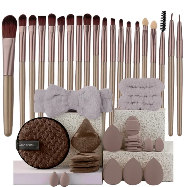 Makeup Brushes Set  Synthetic Kabuki Foundation Concealers