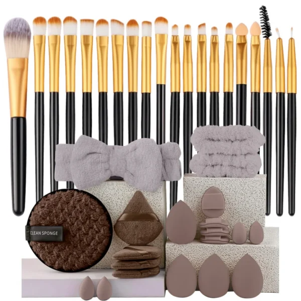 Makeup Brushes Set  Synthetic Kabuki Foundation Concealers