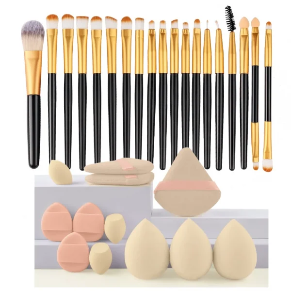 Makeup Brushes Set  Synthetic Kabuki Foundation Concealers