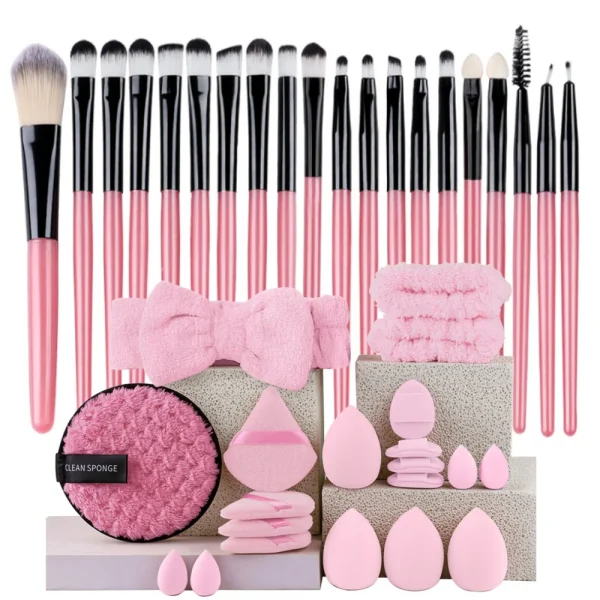 Makeup Brushes Set  Synthetic Kabuki Foundation Concealers