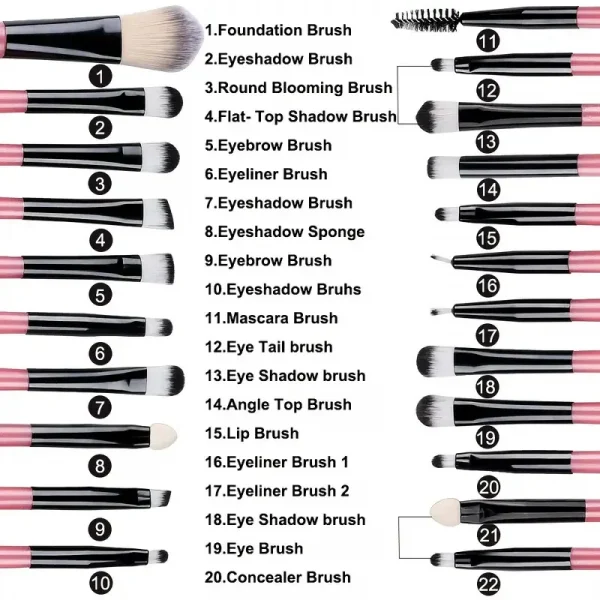 Makeup Brushes Set  Synthetic Kabuki Foundation Concealers