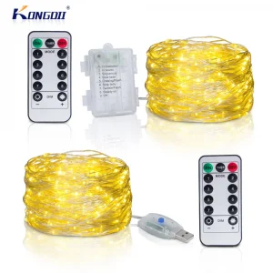 Silver Wire LED Fairy String Lights USB 5M 10M 20M