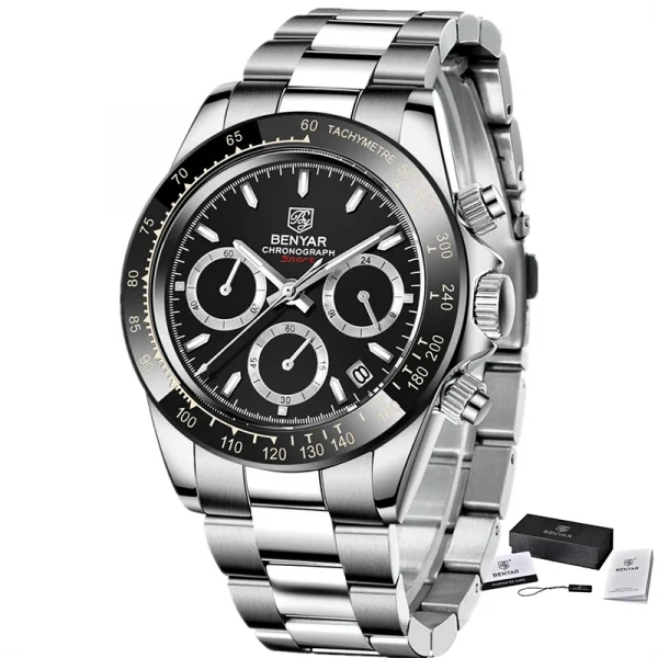 BENYAR Chronograph Male Sport Waterproof Quartz Watch