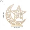 Eid Mubarak Wooden Pendant LED Candles Decor