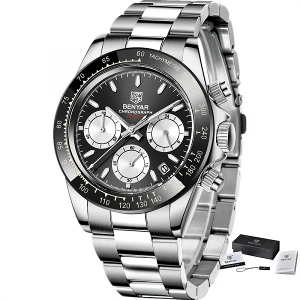 BENYAR Chronograph Male Sport Waterproof Quartz Watch