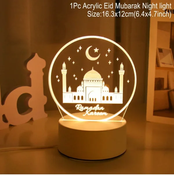 Eid Mubarak Night Light Ramadan Decoration
