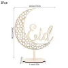 Eid Mubarak Wooden Pendant LED Candles Decor