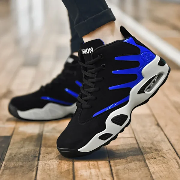 Men Basketball Shoes Comfort High top Cushion Sports Shoes Women