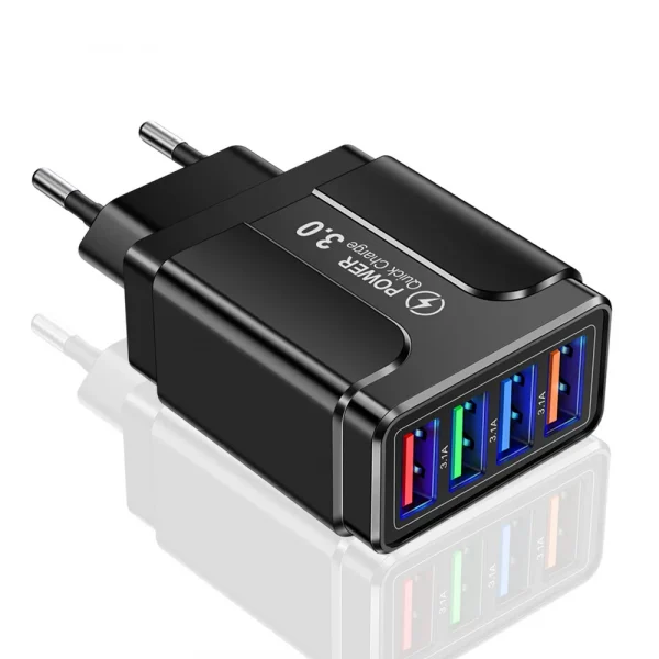 4-Port USB Wall Charger QC 3.0