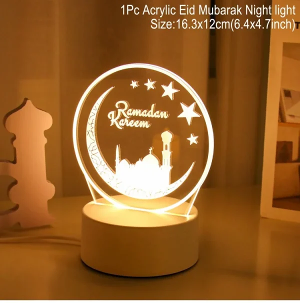 Eid Mubarak Night Light Ramadan Decoration