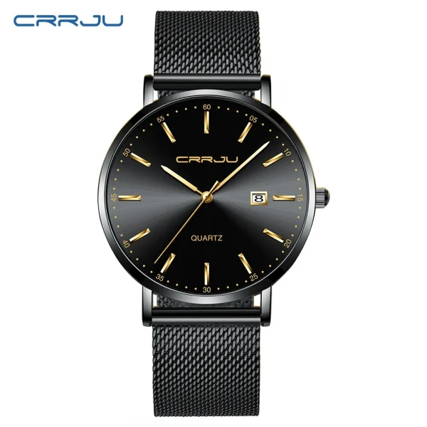 CRRJU Waterproof Slim Stylish Date Quartz Watch