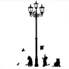 Cats and Birds Wall Sticker Cartoon Mural Decor