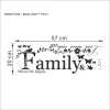 Family Love Never Ends Quote Vinyl Wall Sticker  Home Decor