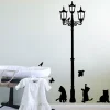 Cats and Birds Wall Sticker Cartoon Mural Decor