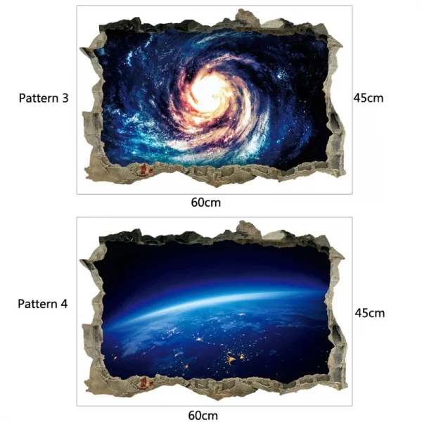 3D Star Universe Wall Sticker