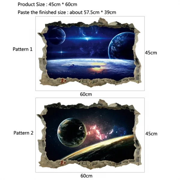 3D Star Universe Wall Sticker