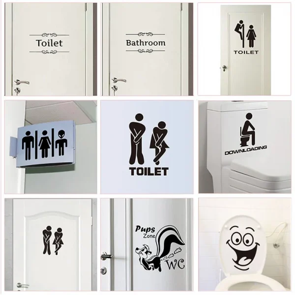 Toilet Sign Sticker