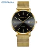 CRRJU Waterproof Slim Stylish Date Quartz Watch