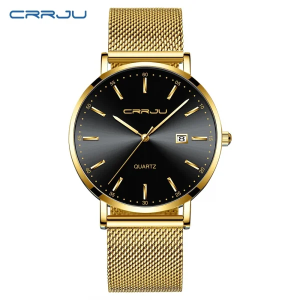 CRRJU Waterproof Slim Stylish Date Quartz Watch