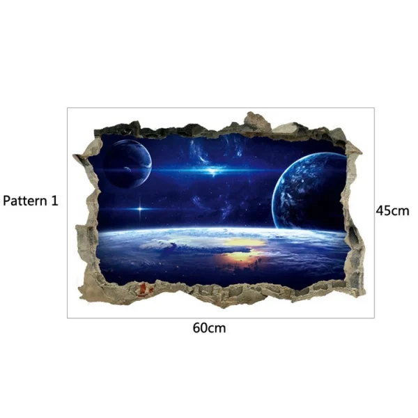 3D Star Universe Wall Sticker