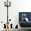Cats and Birds Wall Sticker Cartoon Mural Decor
