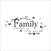 Family Love Never Ends Quote Vinyl Wall Sticker  Home Decor