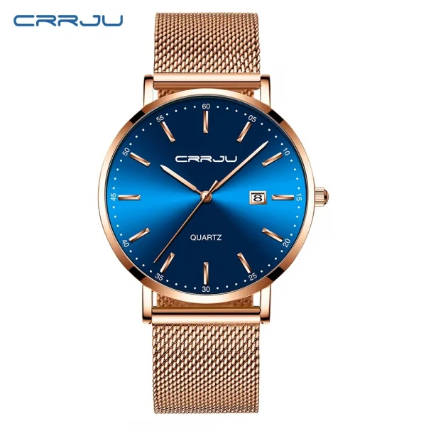 CRRJU Waterproof Slim Stylish Date Quartz Watch