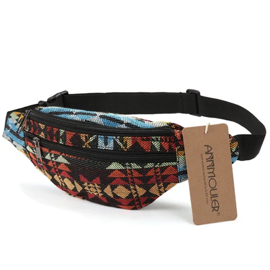 Annmouler New  Fanny Pack 8 Colors Style Waist Bag