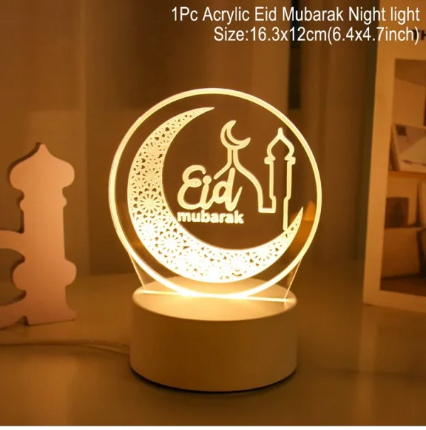 Eid Mubarak Night Light Ramadan Decoration