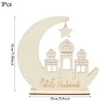 Eid Mubarak Wooden Pendant LED Candles Decor