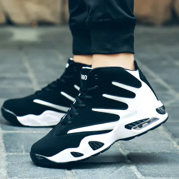 Men Basketball Shoes Comfort High top Cushion Sports Shoes Women