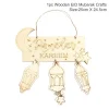Eid Mubarak Wooden Pendant LED Candles Decor