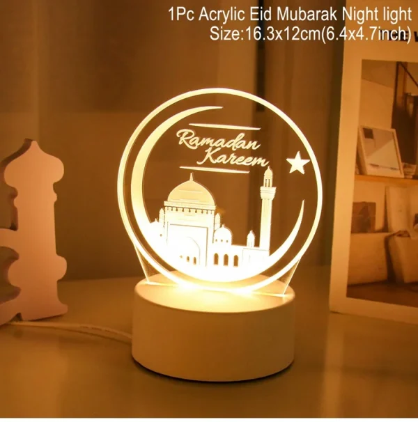 Eid Mubarak Night Light Ramadan Decoration