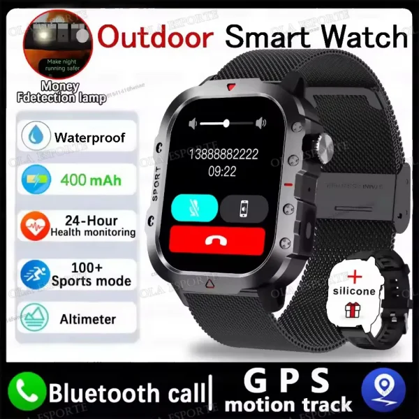 New SmartWatch Men For Women Militray Outdoor GPS Track Sport Watches