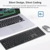 Bluetooth 5.0 & 2.4G Wireless Keyboard and Mouse Combo Multimedia Keyboard Mouse Set for iPad Macbook Android Laptop PC TV