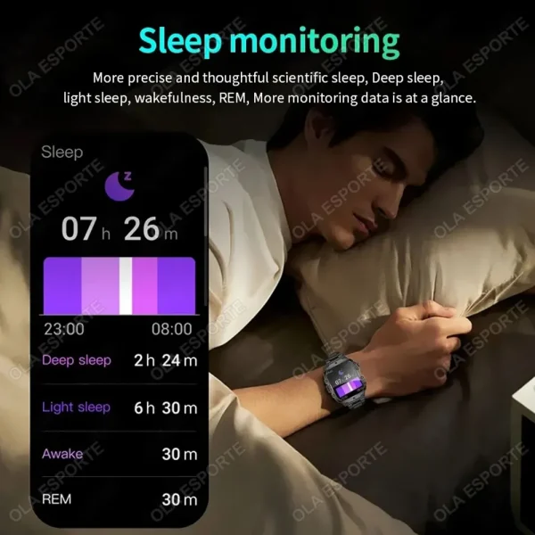 New Military Smart Watch Men IP68 5ATM Outdoor Sport Fitness Tracker
