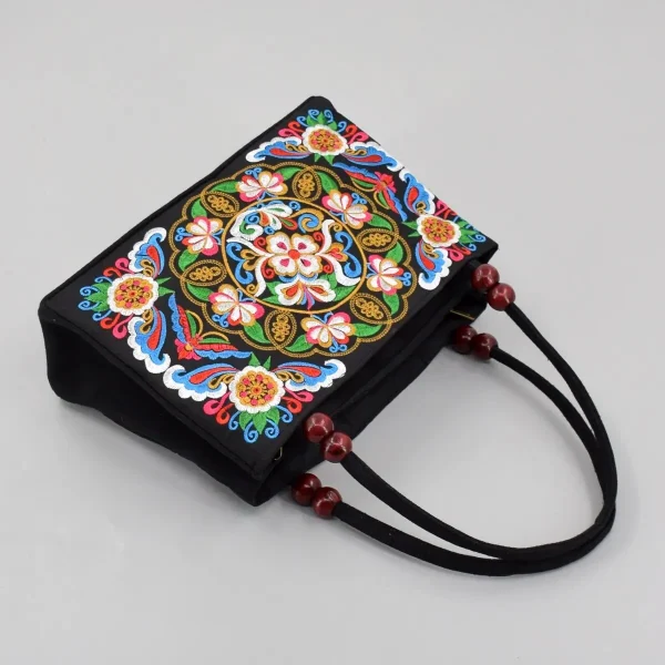 Stylish Floral Embroidered Handbag