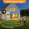 Smart Wall Lights Motion Sensing Outdoor Led Wall Lamps Waterproof 110v 220v For Porch Lamps Backyard Garden Garage Decor