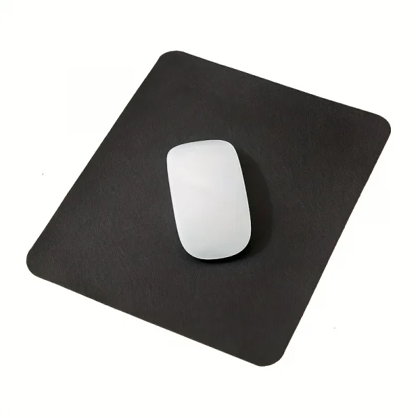Simple Color PU Leather Mouse Mat Anti-slip Waterproof 23*19cm Mouse Pad School Supplies Office Accessories Desk Set For Laptops