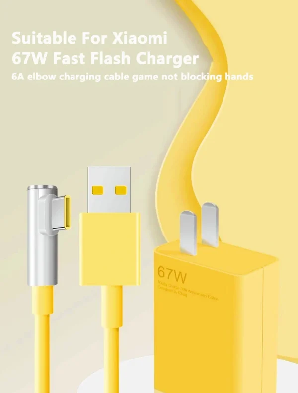 67W Fast Charger For Xiaomi Ultra Lite USB A To Type C