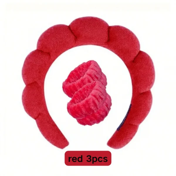 Sponge Spa Headband and Wristband Set