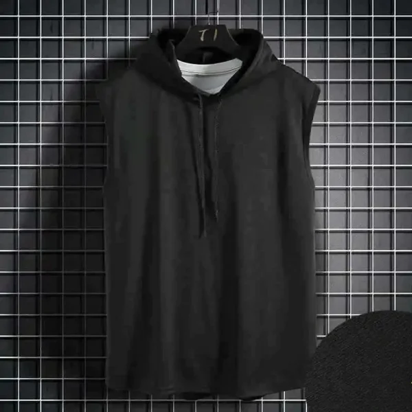 Men Sleeveless Hooded Summer Vest