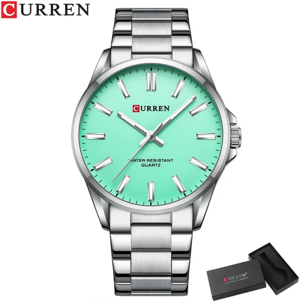 Men Stainless Steel Calendar Quartz Wristwatch