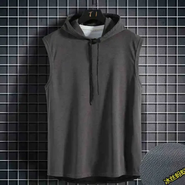 Men Sleeveless Hooded Summer Vest