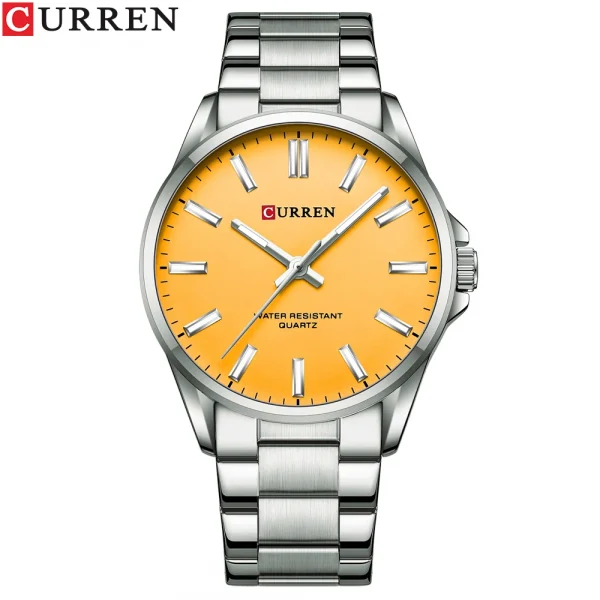 Men Stainless Steel Calendar Quartz Wristwatch