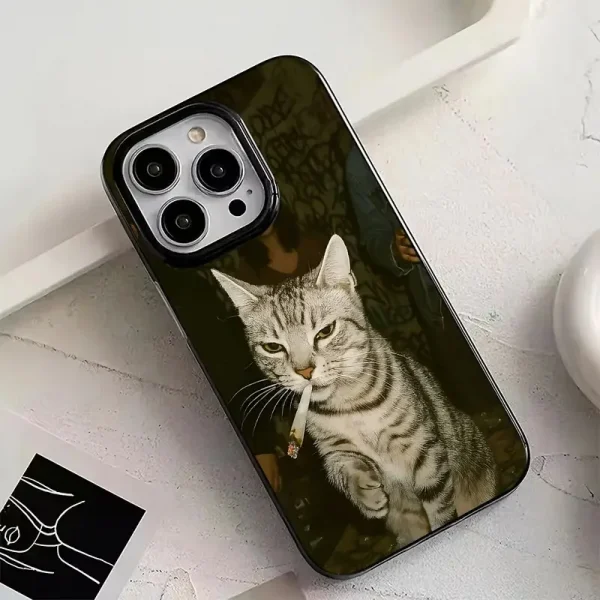 Smoking Cats Black Phone Case
