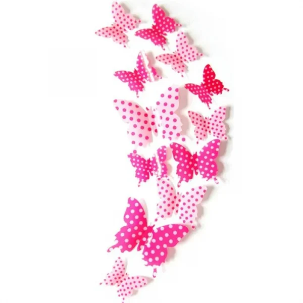 12PCS PVC 3D Butterfly Wall Decor Cute Butterflies