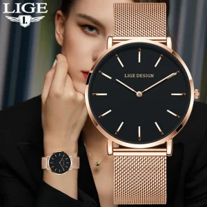 LIGE Elegant Fashion Women Quartz Watch