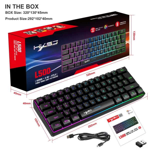 Wireless Bluetooth RGB Backlit Keyboard