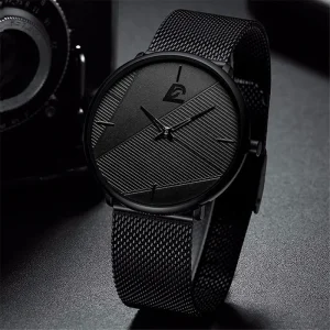 Minimalist Men Fashion Ultra-thin Quartz Wristwatch